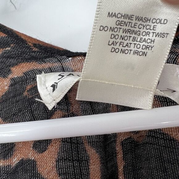 Womens Say What Open S/M Cardigan Kimono Wrap Lightweight Leopard Animal Boho - Picture 6 of 8